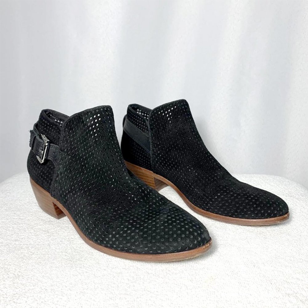 SAM EDELMAN Paula perforated suede booties - Picture 2 of 6